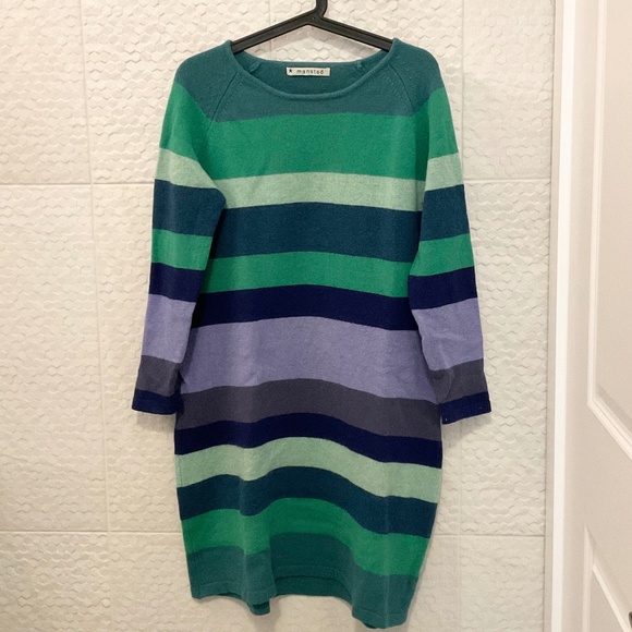 MANSTED DENMARK 100% Lambswool Sweater Dress - LIKE NEW, Size L - Picture 1 of 12